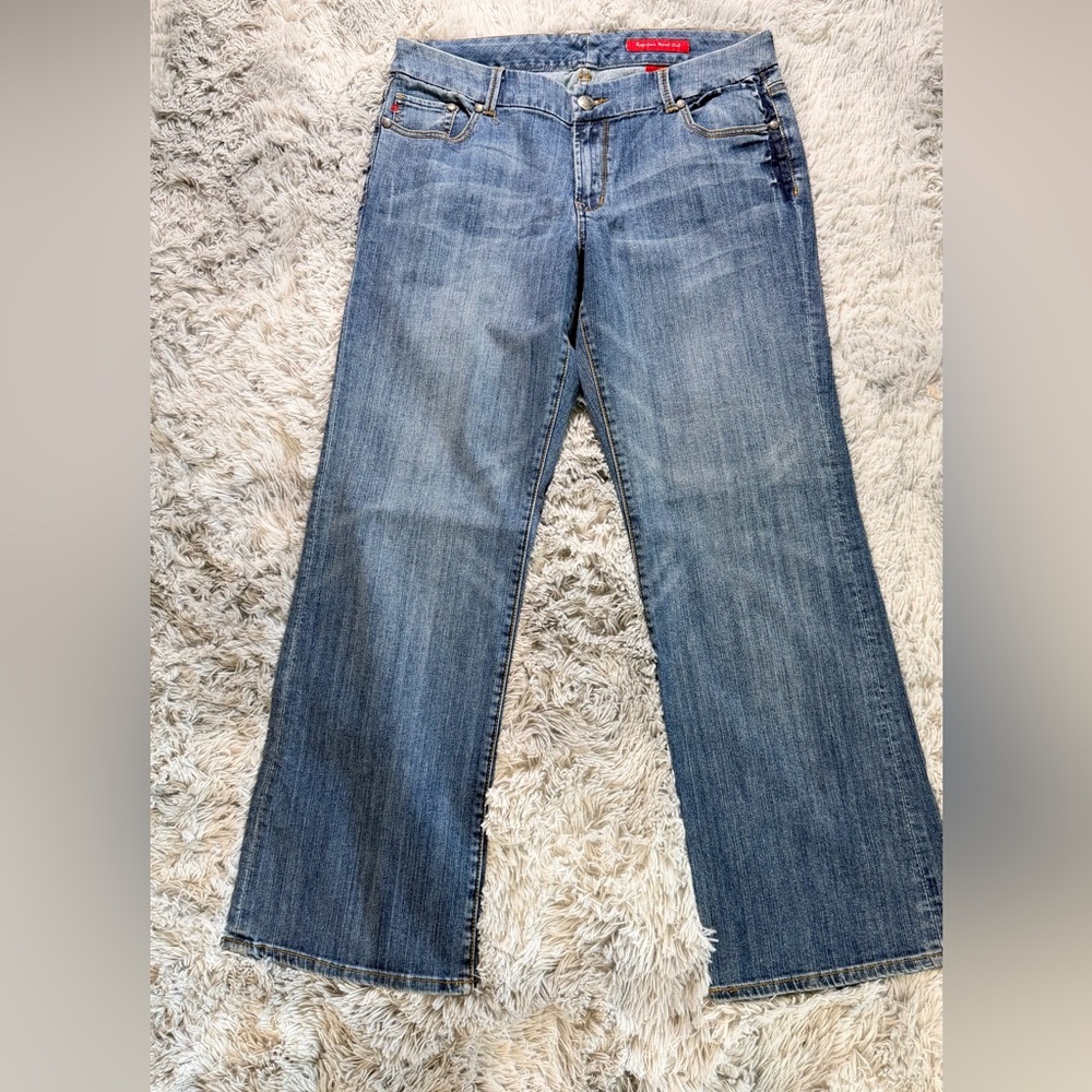 Seven7 Women's Medium Blue Flare Jeans